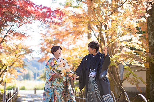 紅葉フォトウエディング洋装2着プラン04