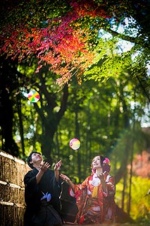 結婚式ロケーションフォト紅葉で前撮り撮影07