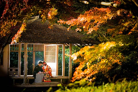 結婚式ロケーションフォト紅葉で前撮り撮影08