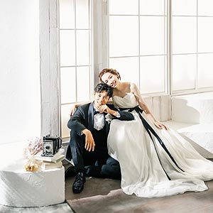 おしゃれな結婚式前撮りフォトウエディング