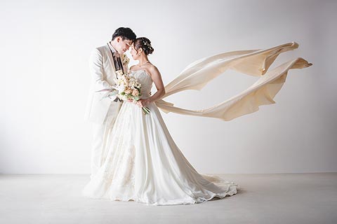 フォトスタジオで韓国風ウエディングフォト撮影12