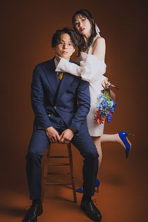 フォトスタジオで韓国風ウエディングフォト撮影10