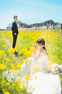 フォトスタジオで韓国風ウエディングフォト撮影11