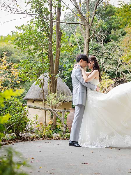 結婚式ロケーションフォトぬくもりの森で前撮り撮影04