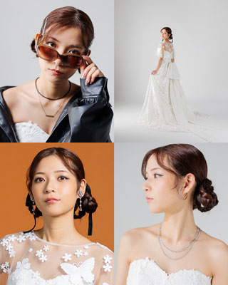 ウエディングドレスのアレンジ例01 豊川emi