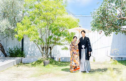 掛川市の広々としたガーデンでウエディング前撮り撮影