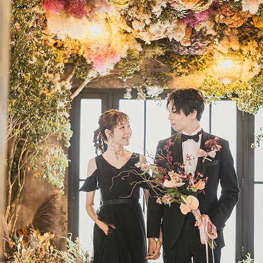 豊川市結婚式の前撮り撮影ドライフラワースタジオギャラリー01