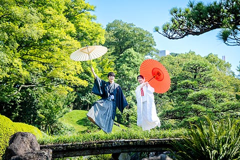 結婚式ロケーションフォト緑葉で前撮り撮影02